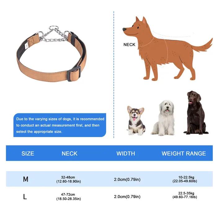 Collier pour animaux de compagnie en chaîne P antidéflagrant adapté aux chiens moyens et grands/perrues