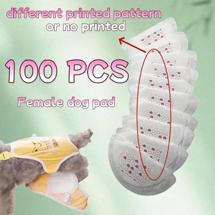 30/60/100 pièces coussin physiologique pour animaux de compagnie chiens période menstruelle couches jetables pantalons