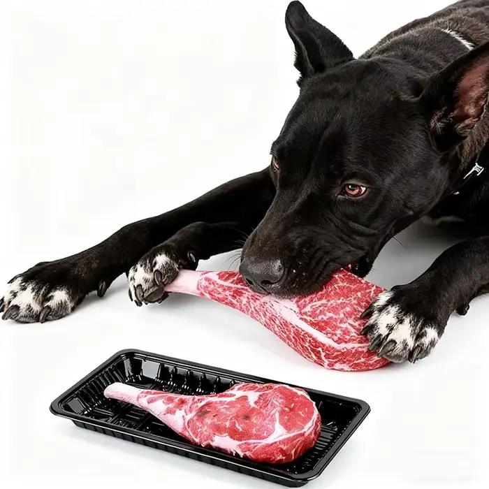 Jouet à mâcher pour chien en forme de steak