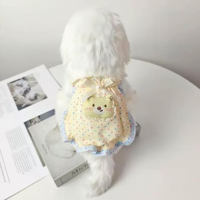 Robes et tenues pour animaux de compagnie à motif à pois