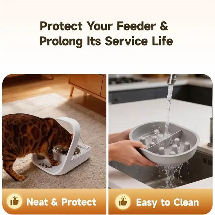 BSEVB - Pour les mangeoires pour animaux de compagnie, favorise une digestion saine - Ensemble bol et tapis pour alimentation lente