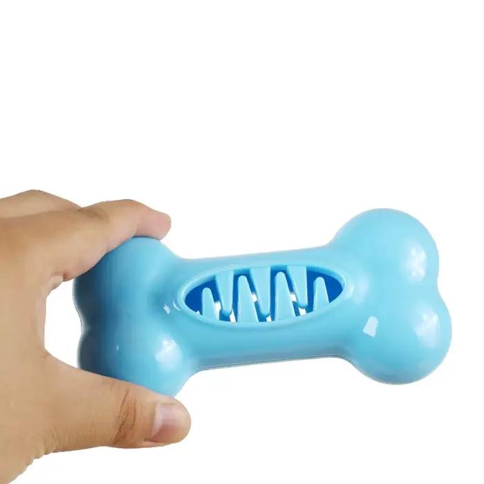 Jouet à mâcher interactif en forme d'os pour chien