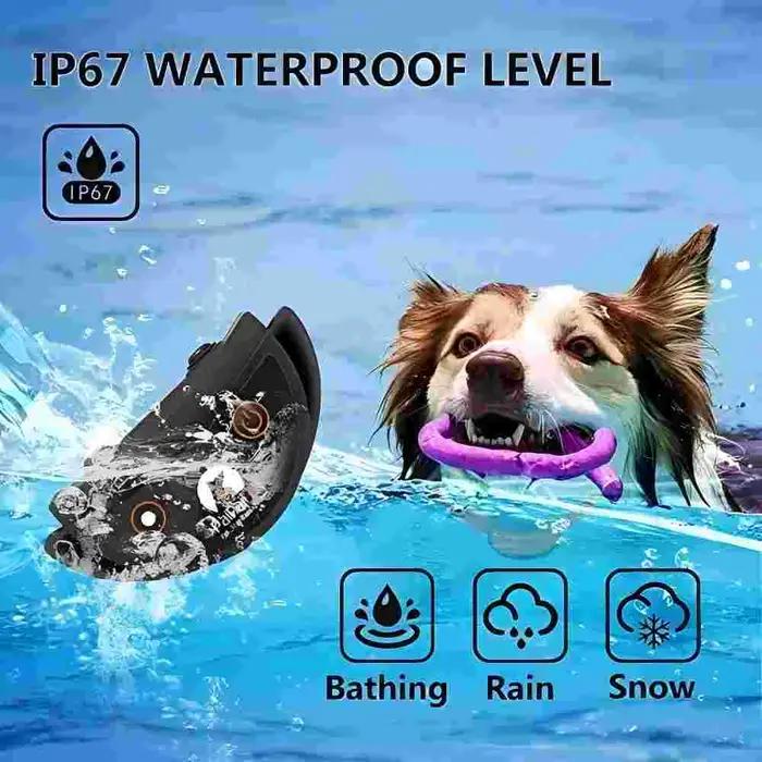 Paipaitek collier d'entraînement pour chien 2-en-1 bip Vibration 1600 pieds télécommande étanche sans choc contrôle des aboiements réglable pour tous les chiens