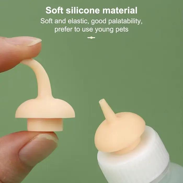 Tétine d'alimentation pour animaux de compagnie, Mini mangeoire en Silicone pour chat, pour nouveau-né, petits animaux, peut presser la bouteille de lait liquide