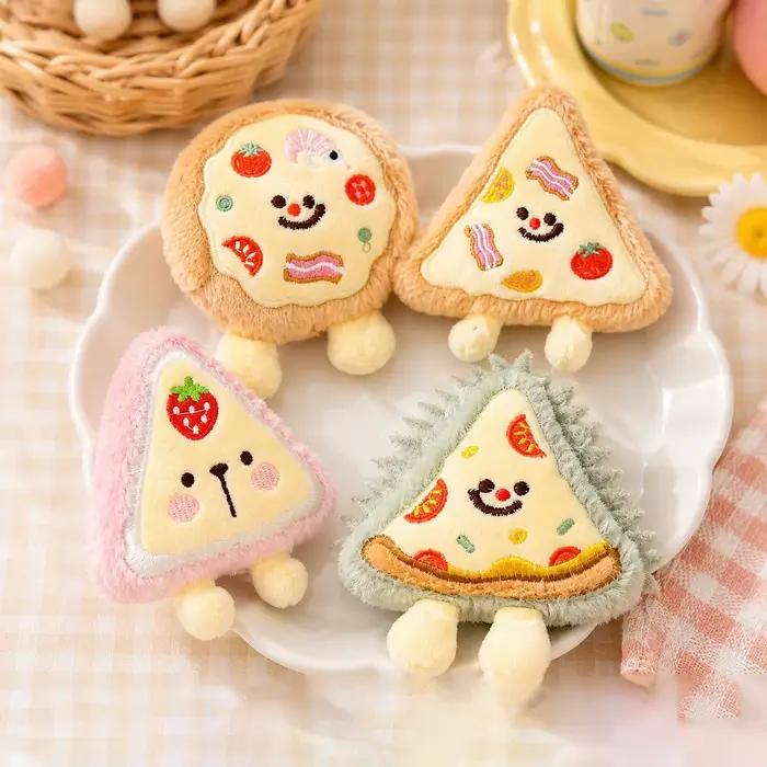 Jouet pour chien en peluche en forme de pizza