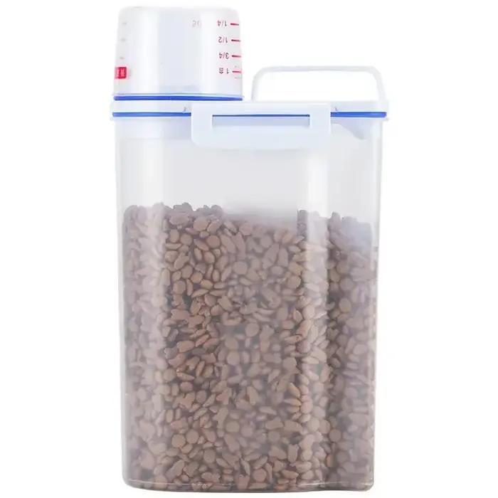 Seau de rangement en plastique pour nourriture pour chiens et chats