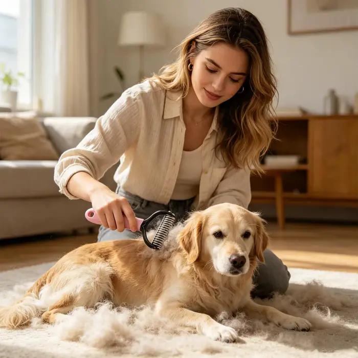 Brosse à double face pour chien