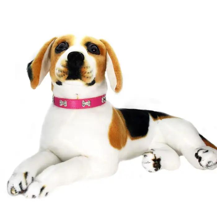 Colliers durables en cuir d'os pour chien