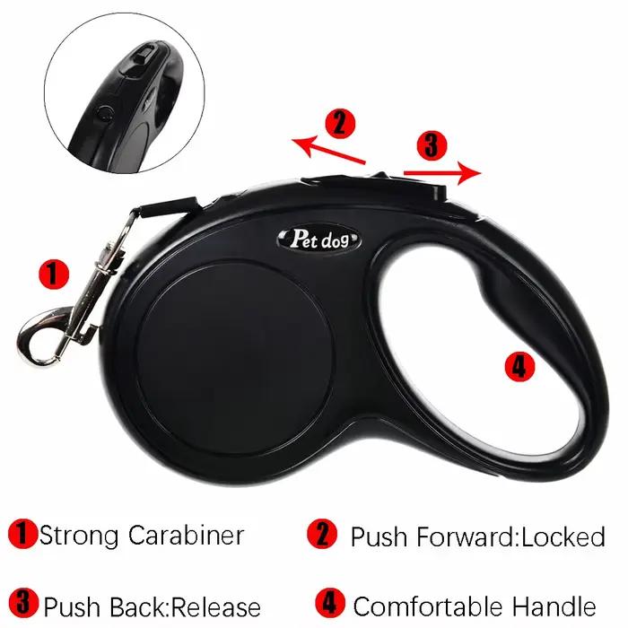 Laisse rétractable automatique pour petits et moyens chiens et chats