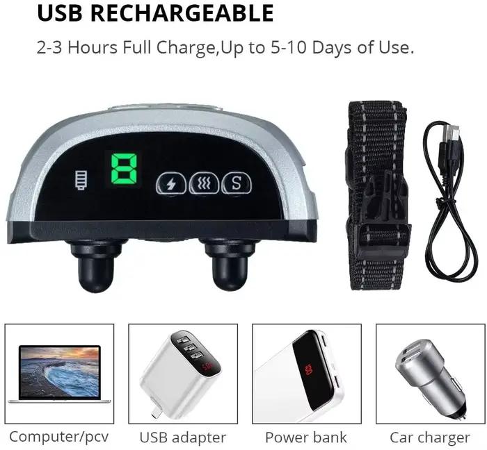 ABQP Anti écorce collier chien Rechargeable