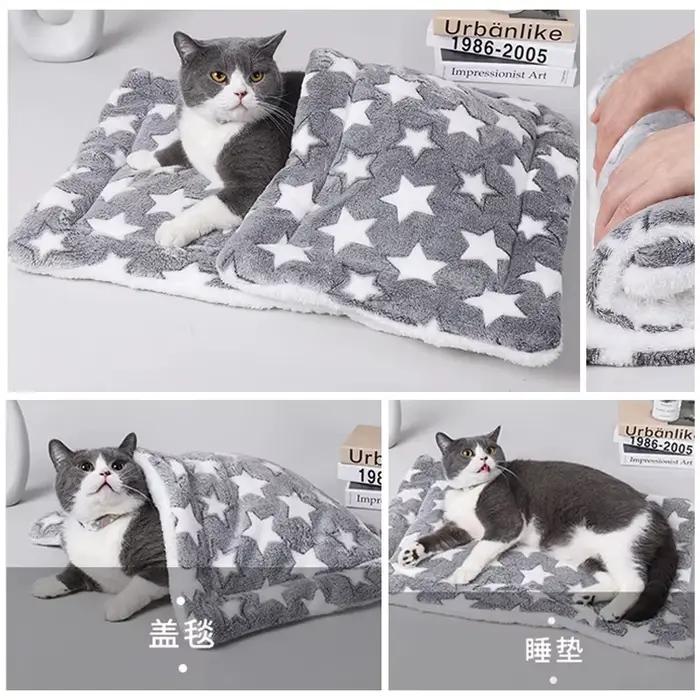 Tapis de couchage en flanelle pour animaux de compagnie