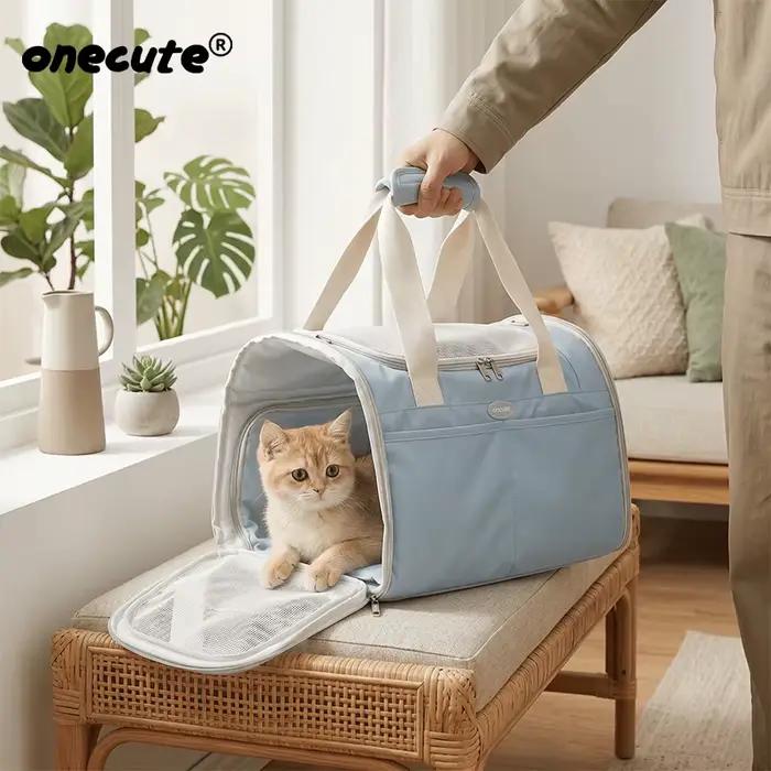 Sac de transport pour animaux de compagnie, sacs de voyage pour chiens, approuvé par les compagnies aériennes, pour petits chiens et chats, sac de transport respirant pour chats en déplacement