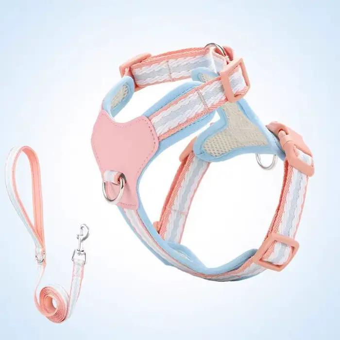 Harnais pour chien/animal de compagnie anti-traction avec collier