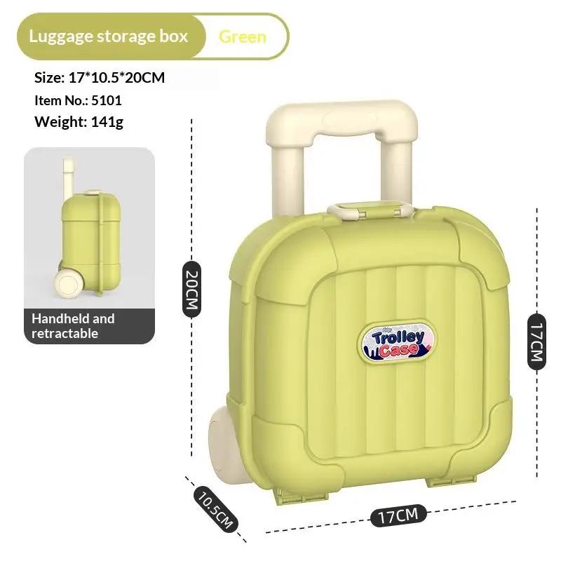 Organisateur de jouets pour enfants, valise extensible à roulettes pour les voyages et le rangement 