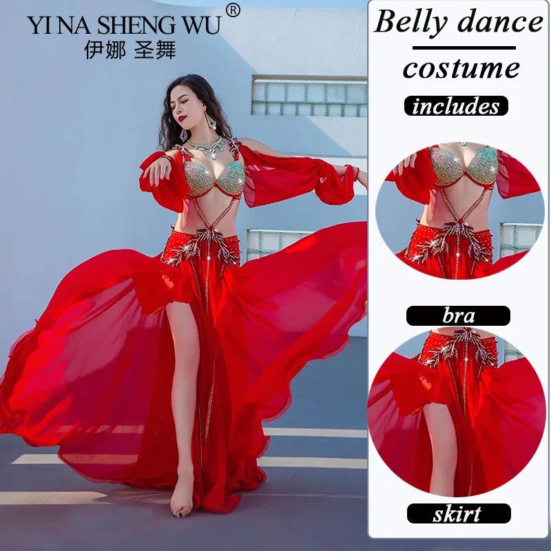 Robe de Spectacle de brevdu Ventre pour Femme, Grande Jupe Balançoire, Ensemble de Spectacle de Compétition, Popsong, Nouvelle Collection