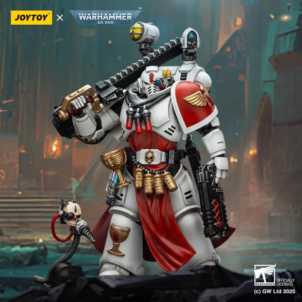 【Accessoires】Figurines d'action JOYTOY Warhammer 1/18 Blood Angels Sanguinary Priest avec pistolet à clou de fer lourd, épée à chaînes et narthecium