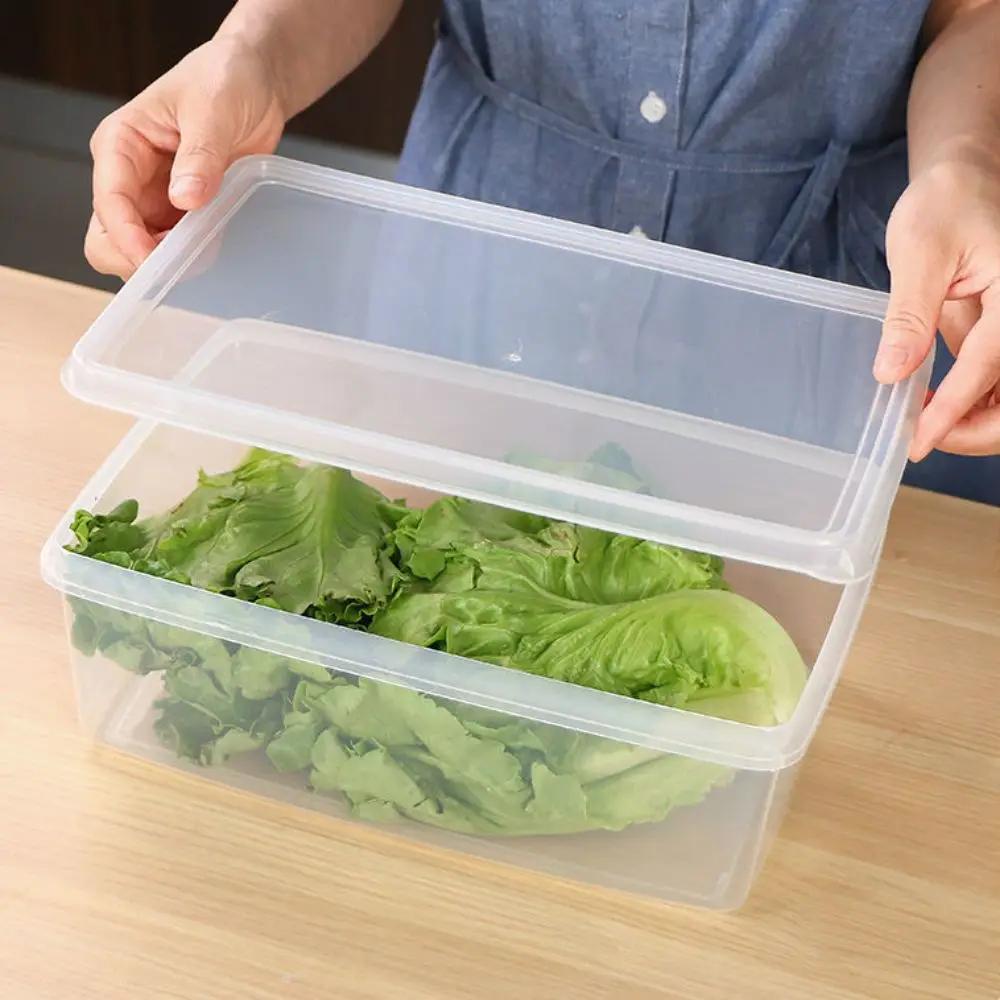 Boîte de rangement transparente Durable, boîte de rangement de cuisine réutilisable de qualité alimentaire, étui rectangulaire multifonctionnel scellé pour aliments