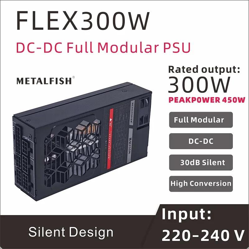 METALFISH Flex 300W alimentation modulaire complète Flex-ATX 1U PSU pour ITX Mini PC POS NAS GPU Dock 220-240V