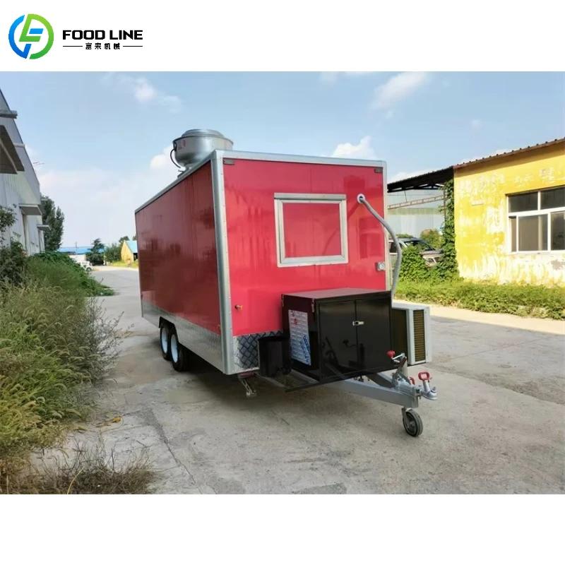Remorque de nourriture mobile remorque de chariot de nourriture entièrement équipée nourriture de rue