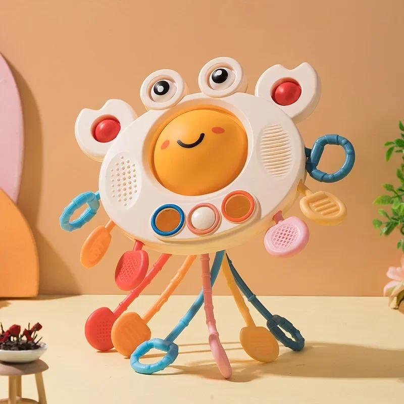 Jouets sensoriels Montessori pour bébé de 6 à 12 mois, jouets d'activité en Silicone, jouets éducatifs de développement pour bébé de 1 à 3 ans