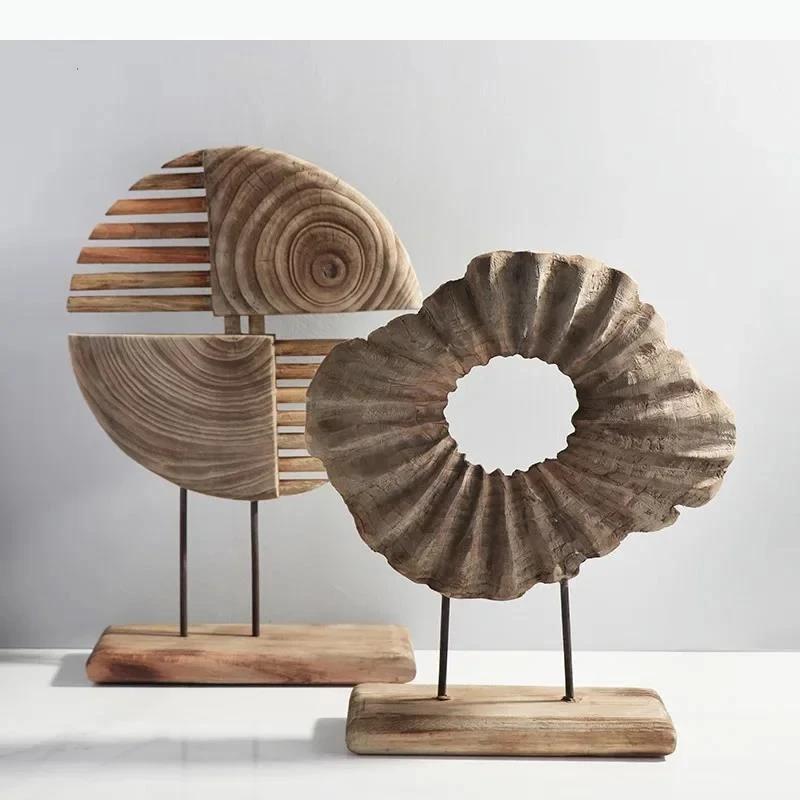 Sculpture en bois artisanale, ornements en bois pour salon, accessoires de décoration pour la maison, artisanat, miniatures, statues d'exposition