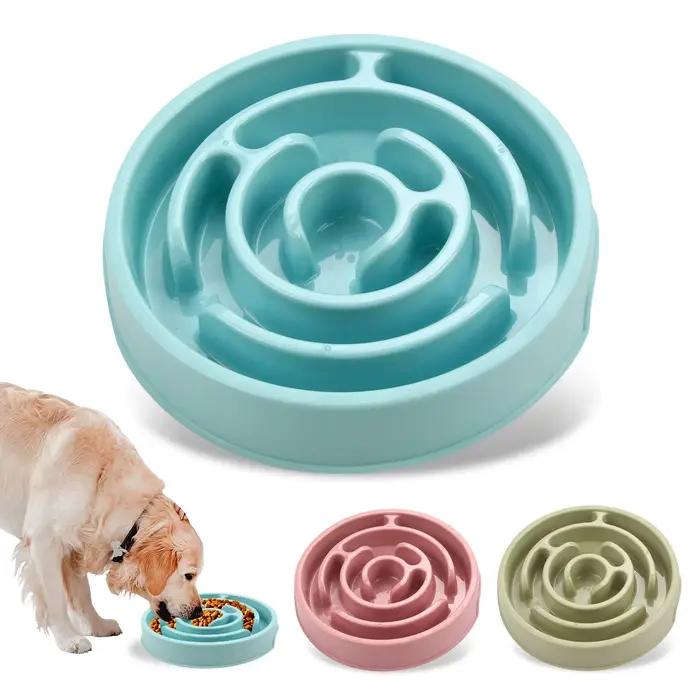 Bol d'alimentation lente pour chien de compagnie, amusant, antidérapant, Anti-grippage, plats d'alim