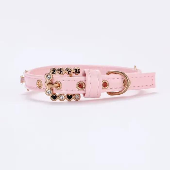Collier de perles avec strass pour chat, accessoire ajustable pour animaux de compagnie, chiot, lapi