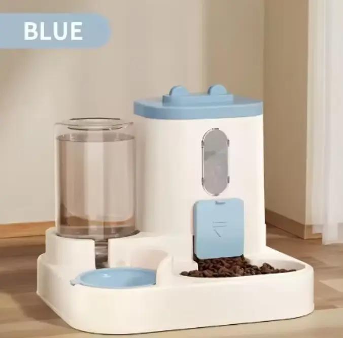 Distributeur d'eau et de nourriture pour chat 2 en 1, entièrement automatique intégré, distributeur