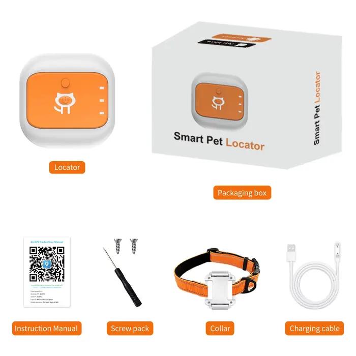 Collier GPS 4G pour chiens et chats, positionnement précis, suivi GPS en temps réel, clôture électro
