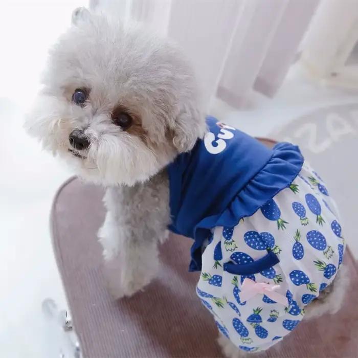 Barboteuses d'été mignonnes pour petits et moyens chiens, vêtements pour animaux de compagnie, panta