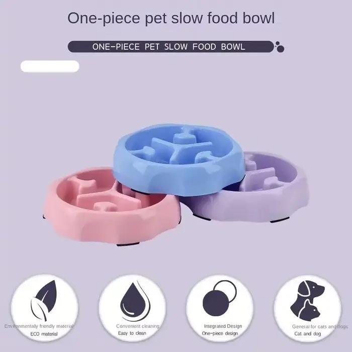 Fournitures pour animaux de compagnie, mangeoire lente de couleur, bol pour chat, Puzzle en plastiqu