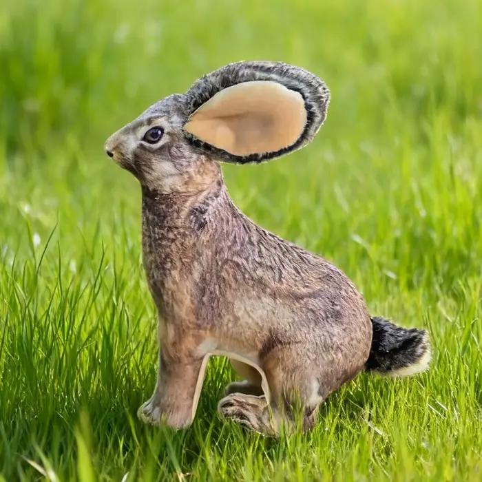 Jouet à mâcher pour animaux de compagnie, lapin sauvage grinçant: tissu doux et durable, dentition s