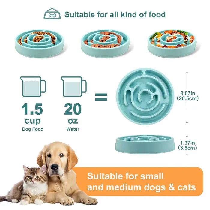 Bol d'alimentation lente pour chien de compagnie, amusant, antidérapant, Anti-grippage, plats d'alim