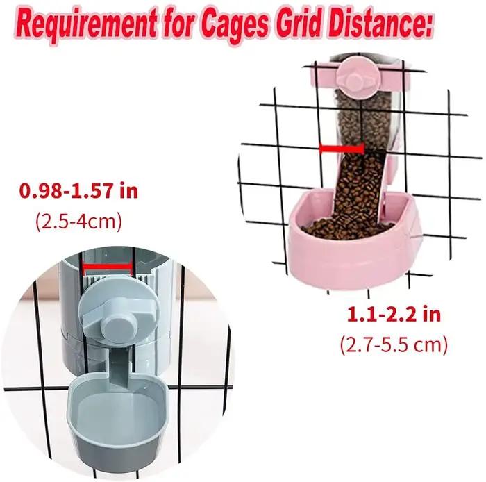 Mangeoire automatique pour animaux de compagnie, Cage suspendue, bol, bouteille d'eau, récipient ali