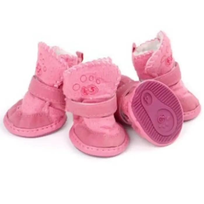 Chaussures pour animaux de compagnie, 4 pièces, épaisses et chaudes, bottes en Carton de neige et de