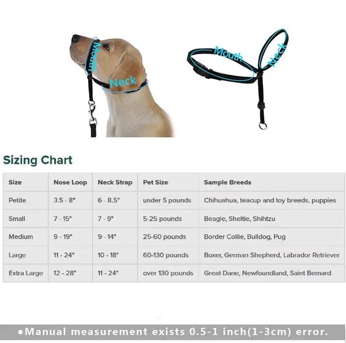 Collier de tête rembourré en Nylon réglable pour chien, laisse douce, Leader, arrêter de traction, o