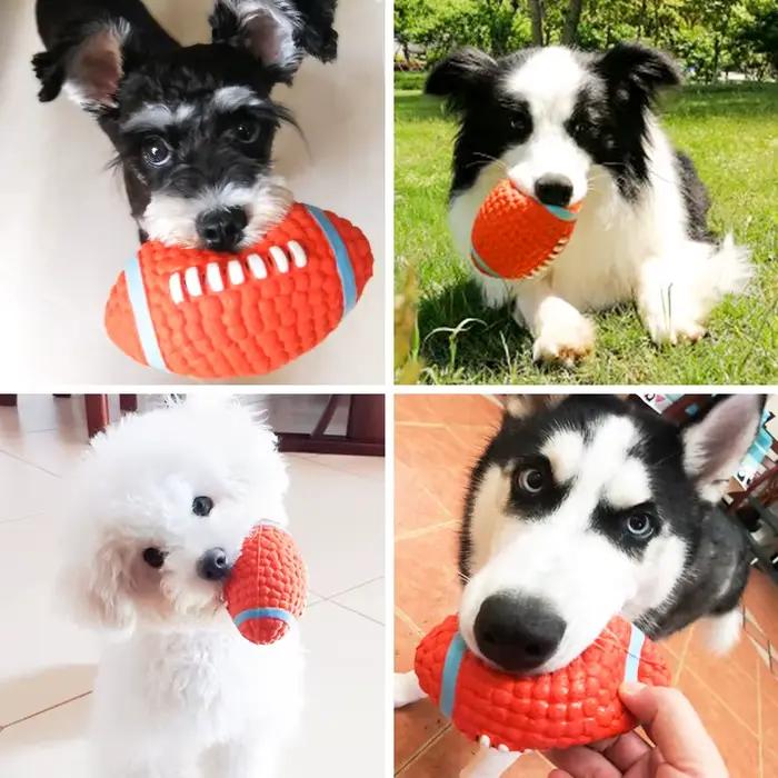 Jouets pour petits grands chiens Chihuahua Golden Retriever balles de chien en Latex naturel Anti mo