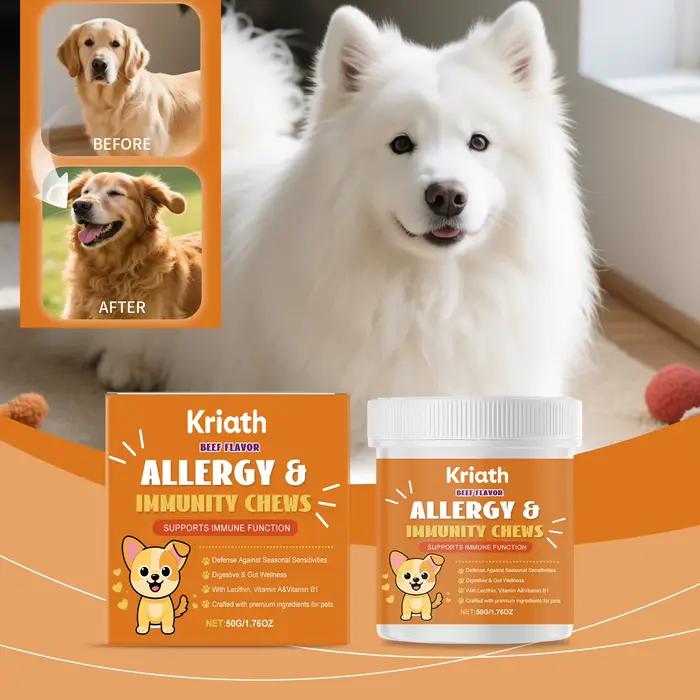 Friandises à Mâcher Immunitaires pour Chiens : Soulagement des Allergies, Nourrissent les Follicules