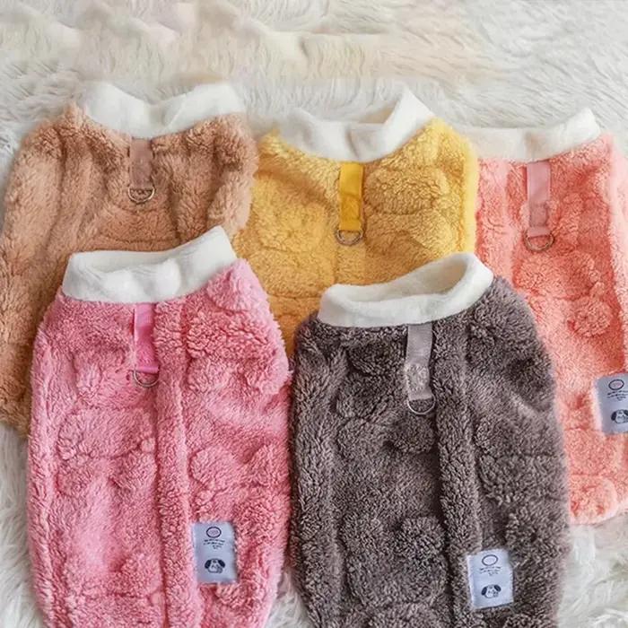Hiver chaud chiot chaton pull doux polaire chien vêtements vêtements pour animaux de compagnie pour
