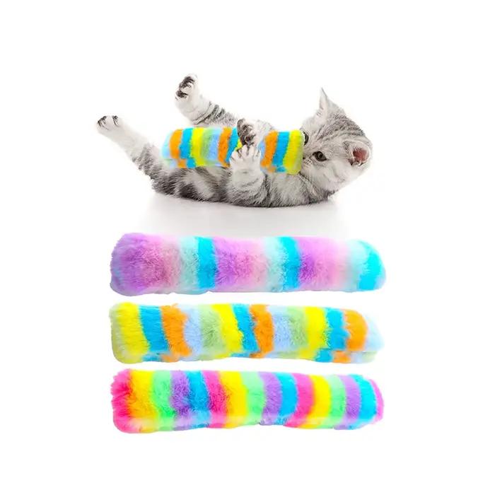 Oreiller en peluche pour chat, jouet avec catnip, papier sonore, résistant aux morsures, jeu interac