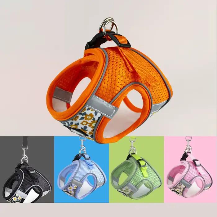 Harnais et laisse en maille de Nylon pour chat, harnais respirant pour chaton, petit chien, chiot, b