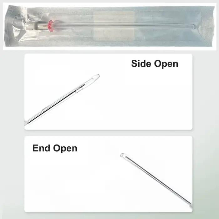 Cathéter pour chat avec stylet, 10 pièces/boîte, trou d'extrémité 3Fr, trous latéraux 4Fr, cathéters