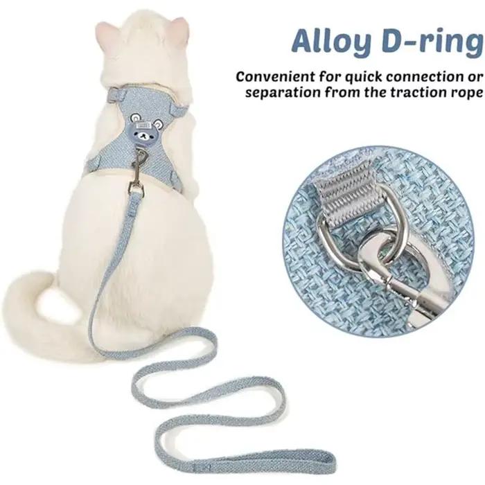 Harnais de lapin laisse respirant pour chien, harnais de marche Anti-traction, gilet réglable pour p