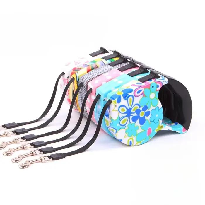 Laisse rétractable pour chien de 5M, automatique et Flexible, corde de Traction pour chiot et chat,