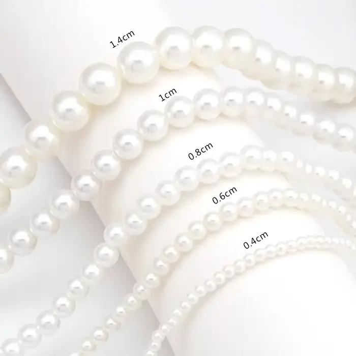 Collier de Perles Blanches pour Chien et Chat, Ras du Cou, Accessoire Très Mignon et Élégant, Tendan