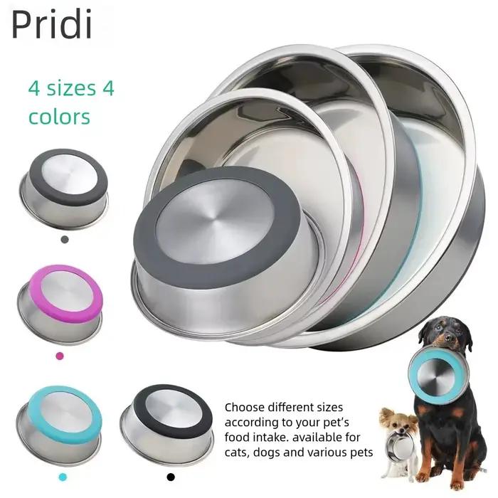 Bol pour chien en acier inoxydable anti-renversement, pour chien de taille moyenne et grande, bol à