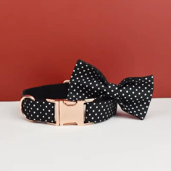 Collier, laisse et harnais pour chien en polyester imprimé par sublimation avec logo personnalisé, a