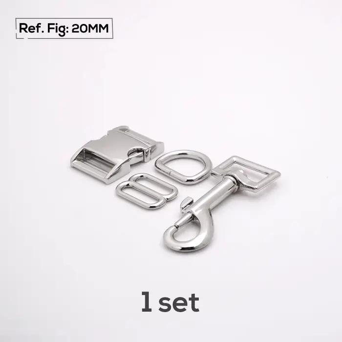 Kit de collier de chien bricolage, fermoir à anneau en D réglable, sangle de 25mm, accessoire de cou