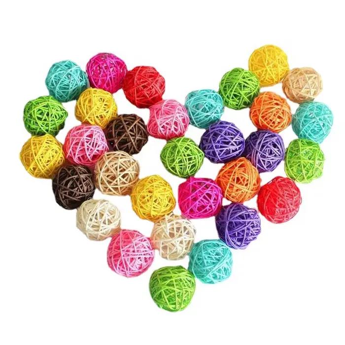 10 pièces perroquet jouet à mâcher balle couleur primaire Sepak Takraw animal de compagnie oiseau fo