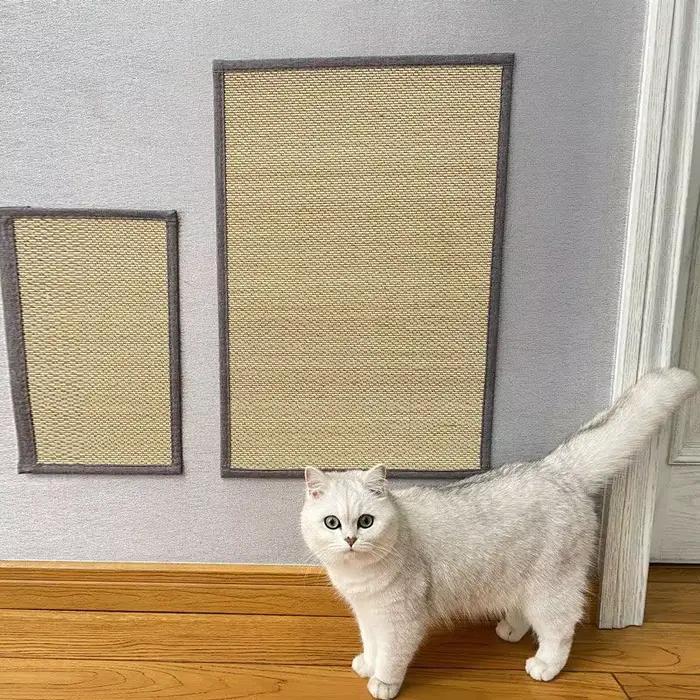 Tapis mural en bambou solide pour chat, Protection du canapé, planche à gratter pour chat, pattes de